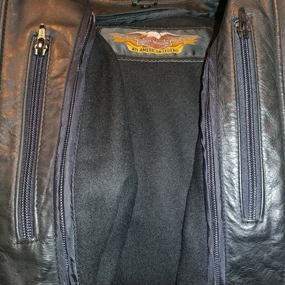Women's Large L Harley-Davidson Leather Jacket With Liner - Picture 4 of 8